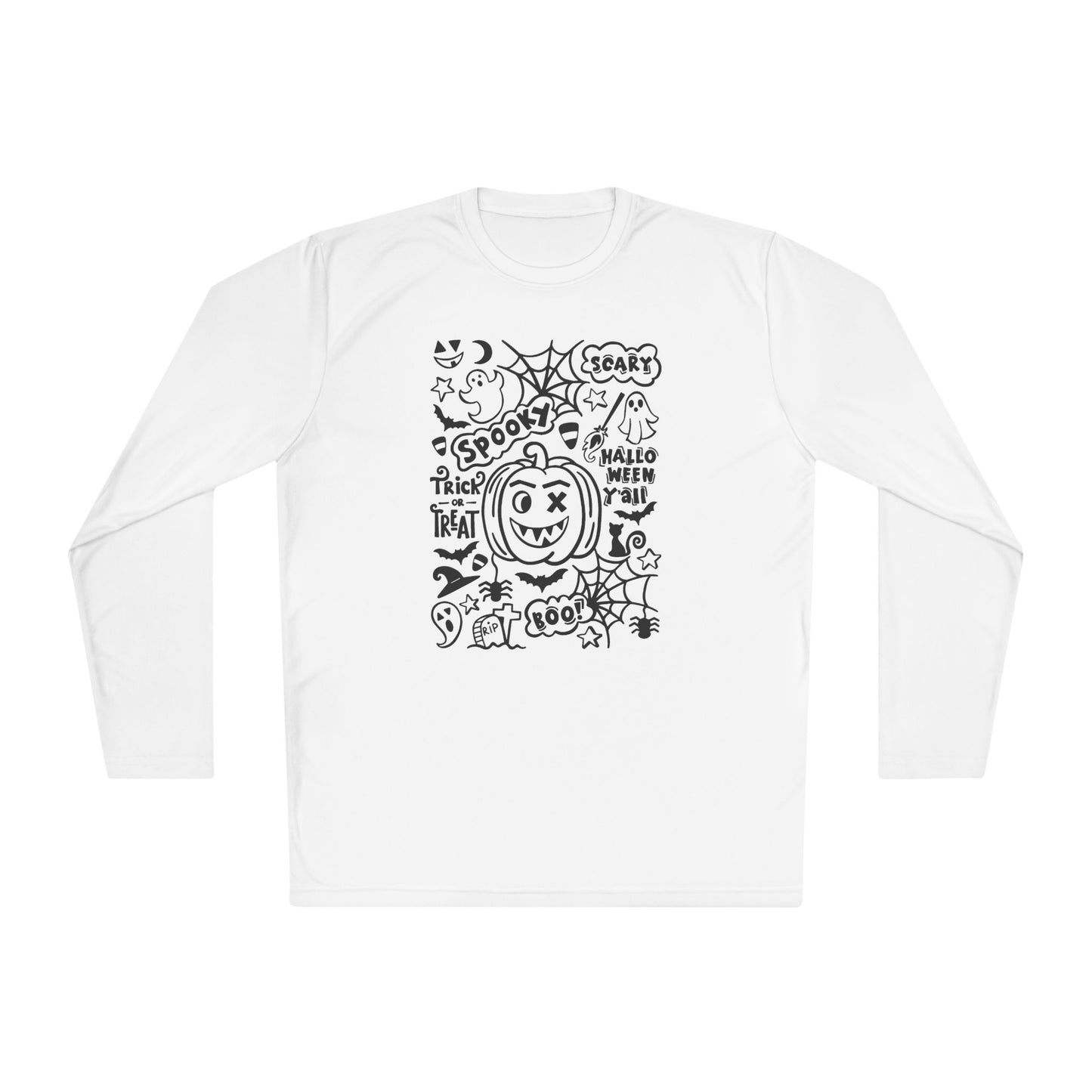 Spooky Scary Halloween Y'all Adult Long Sleeve Tee