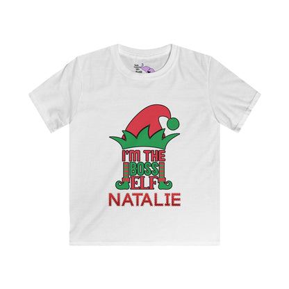 I'm The Boss Elf Youth Softstyle Tee