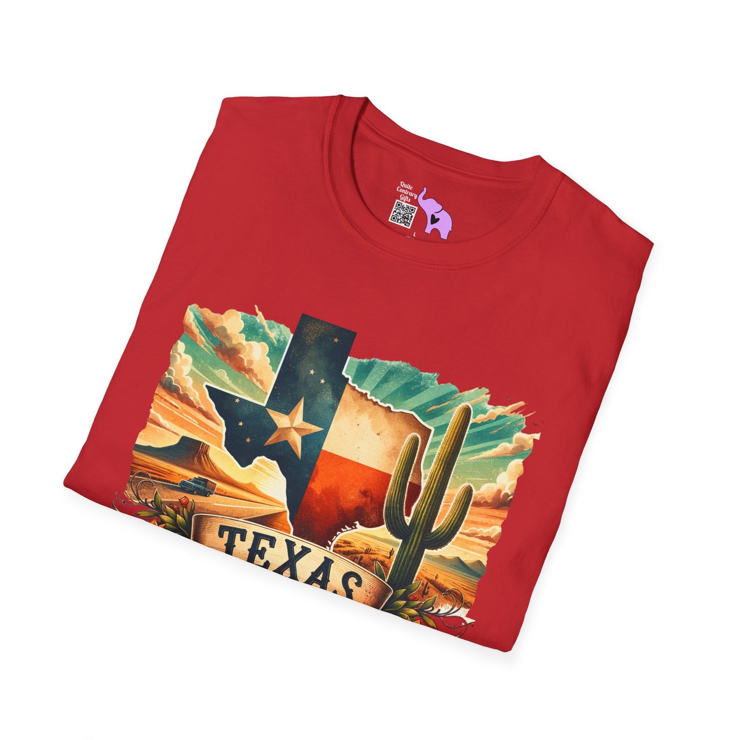 Texas Desert Roads 4 Adult T-shirt