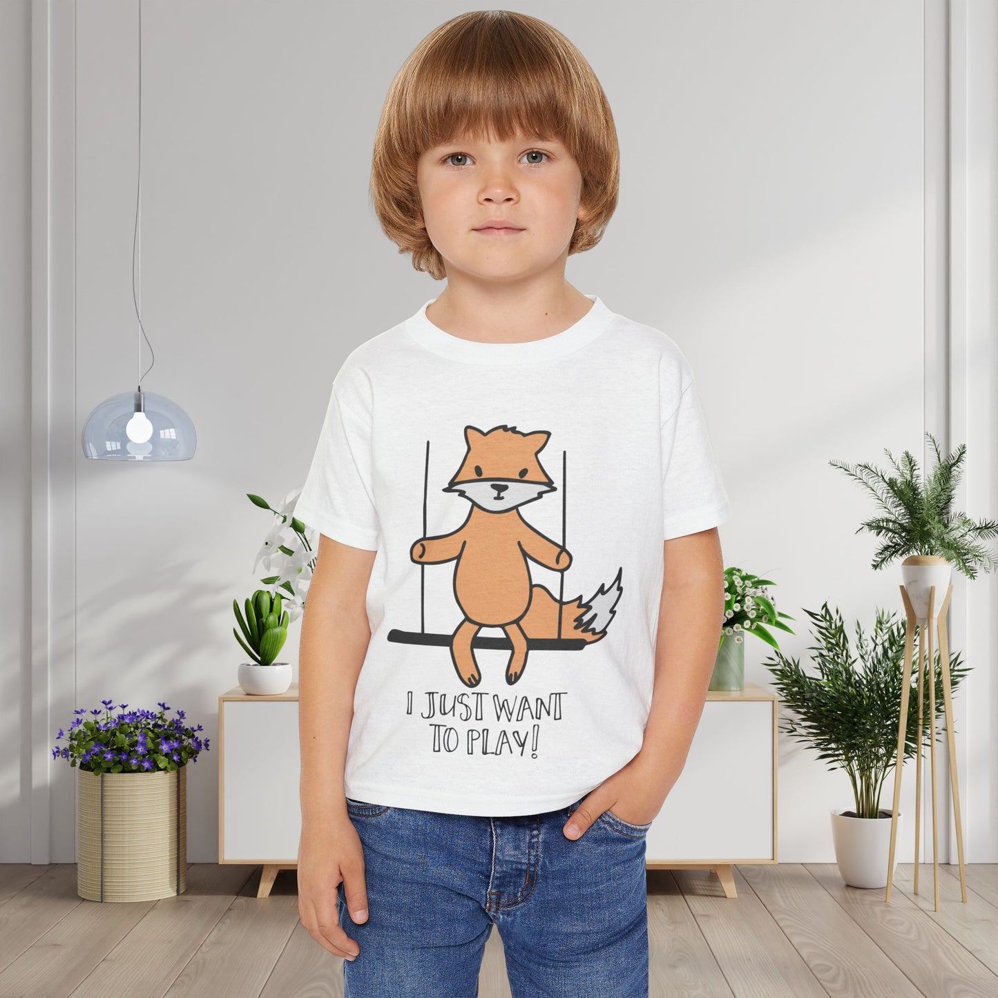 I Just Want To Play (Fox) Heavy Cotton™ Toddler T-shirt