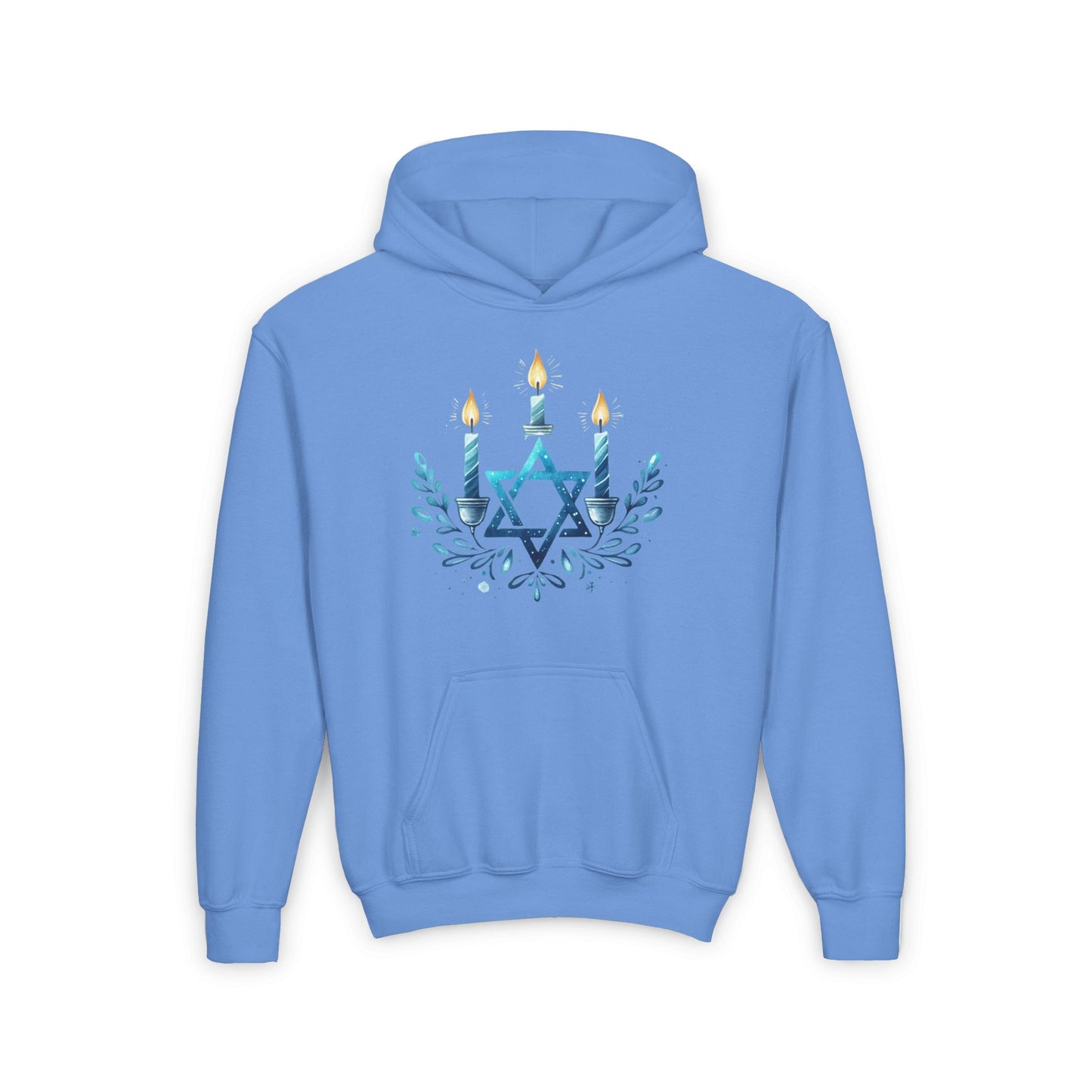 Star & Flame Hanukkah Youth Heavy Blend Hoodie
