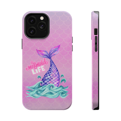 Pink Mermaid Life MagSafe® Compatible Tough Case for iPhone