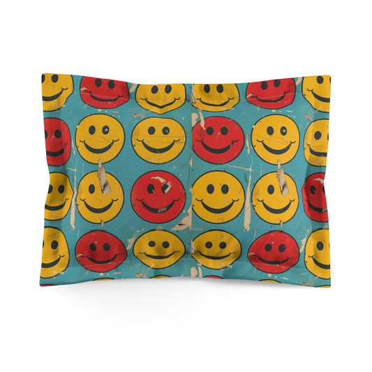 Retro Grins Microfiber Pillow Sham