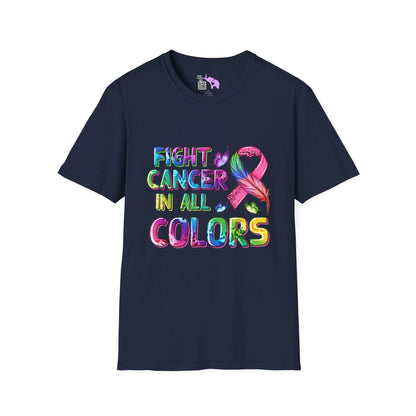 Fight Cancer in All Colors 8 Adult T-shirt