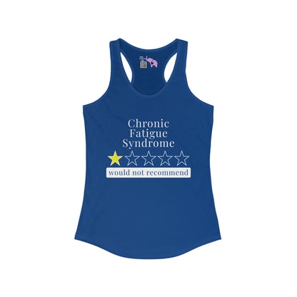 Chronic Fatigue Syndrome 1 Star Would Not Recommend Women's Ideal Racerback Tank