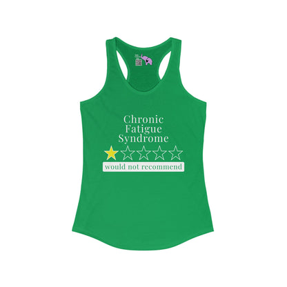 Chronic Fatigue Syndrome 1 Star Would Not Recommend Women's Ideal Racerback Tank