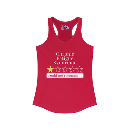 Chronic Fatigue Syndrome 1 Star Would Not Recommend Women's Ideal Racerback Tank