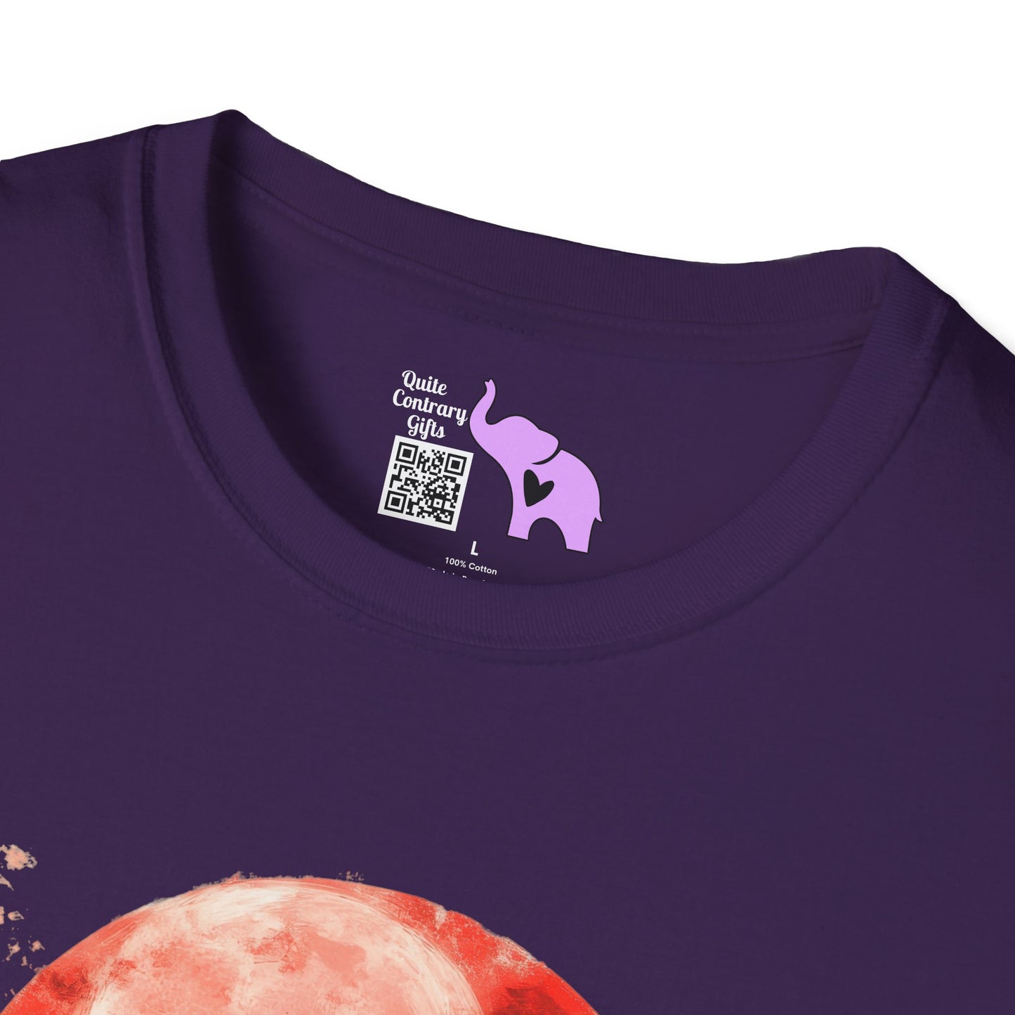 Creepy Raven with Full Moon Adult T-shirt