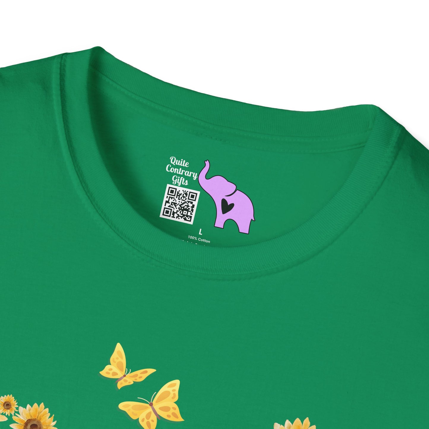 Sunflower Heart & Butterflies Adult T-shirt