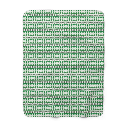 Moss Cairn Stripes Fleece Blanket