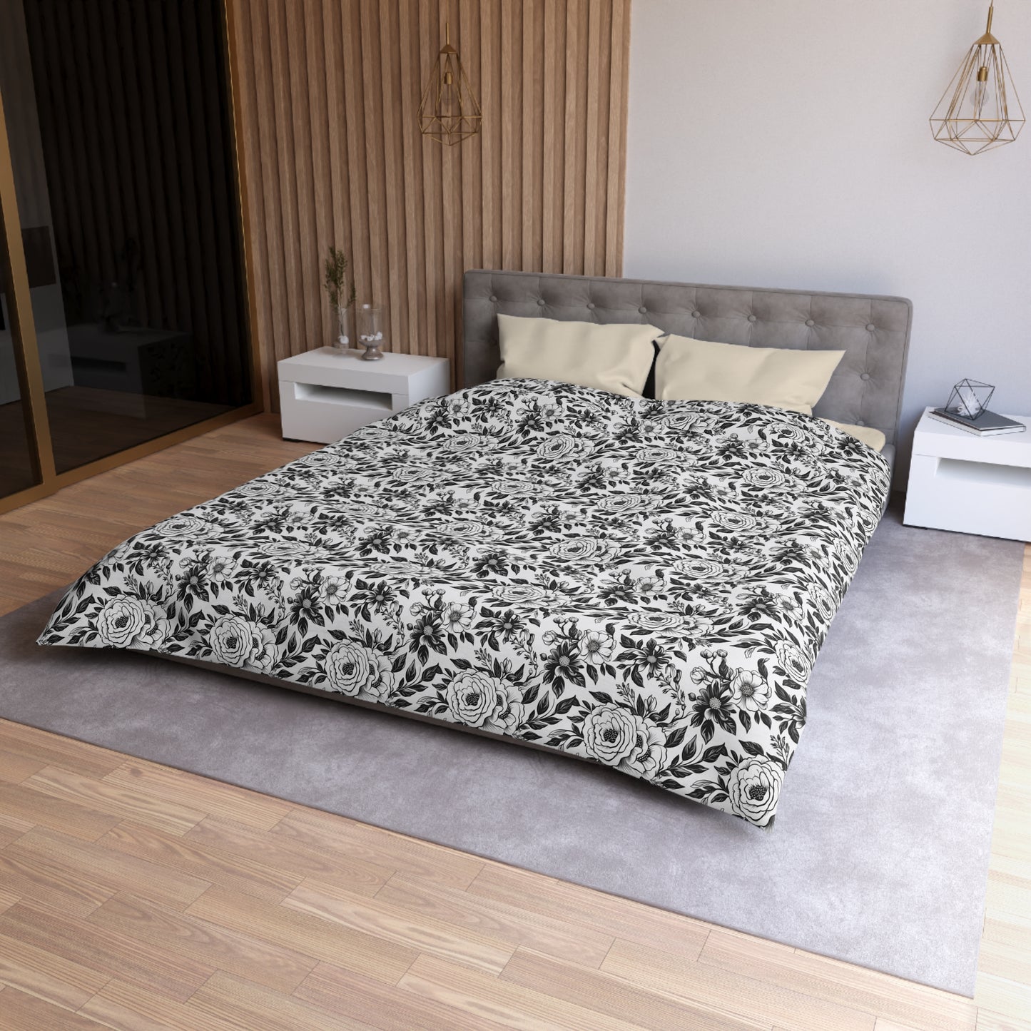 Whispering Blooms Microfiber Duvet Cover