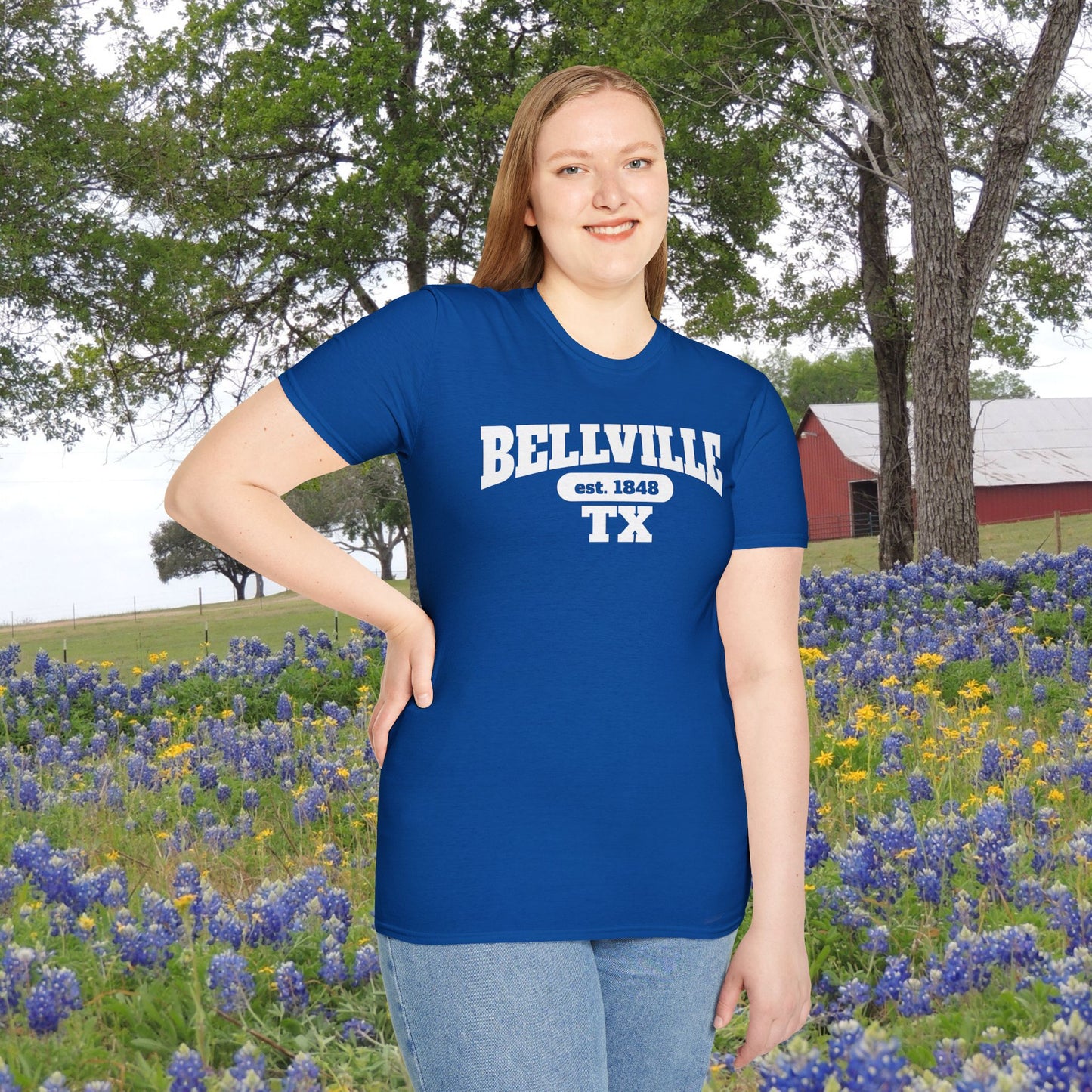 Bellville Tx Est. 1848 Adult T-shirt