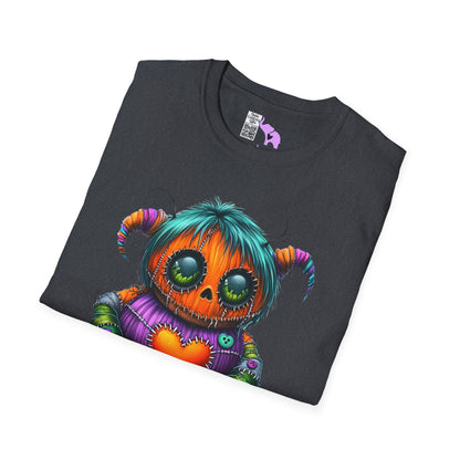 Patchwork Pumpkin Heart Adult T-shirt
