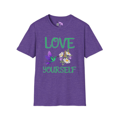 Love Yourself w/Hummingbird Adult T-shirt