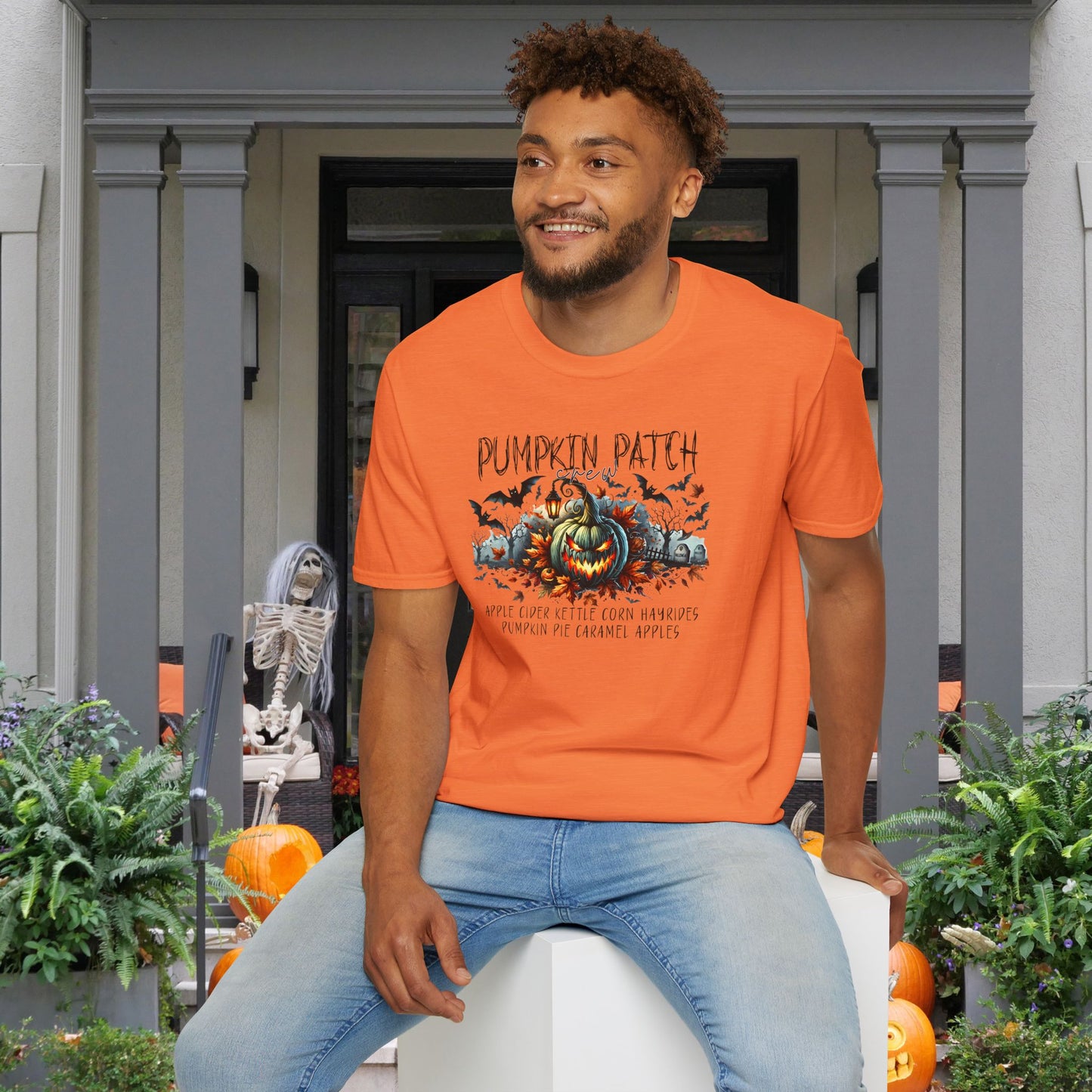 Spooky Pumpkin Patch Adult T-shirt