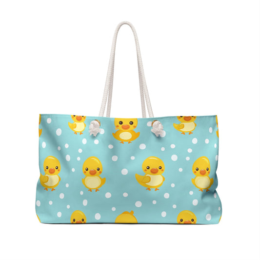 Ducky Dot Parade Weekender Bag