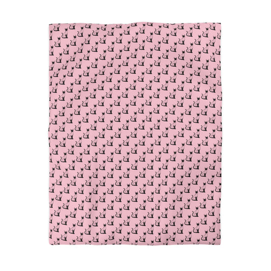 Siamese Charm – Pink Whisper Microfiber Duvet Cover