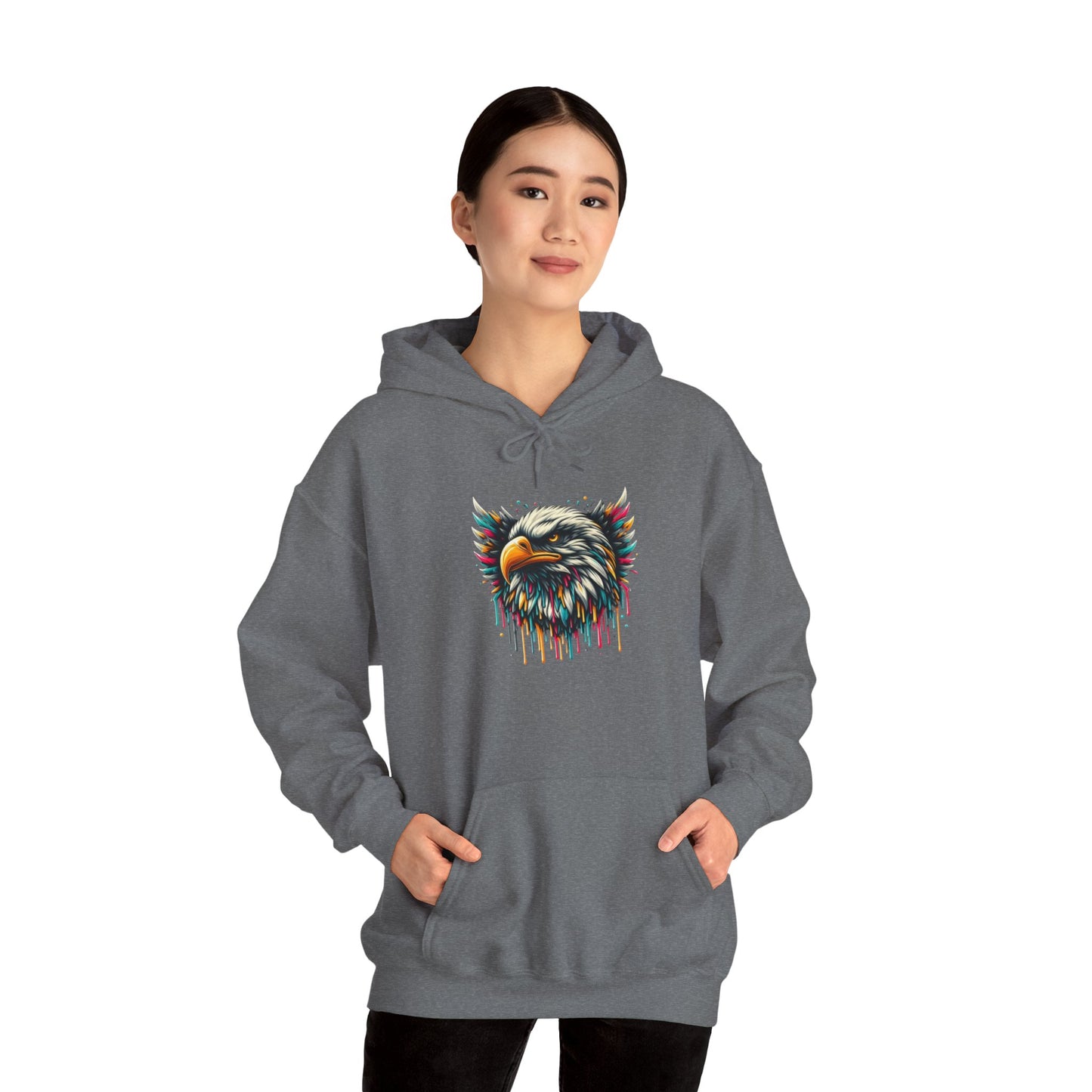 Colorful Bald Eagle Heavy Blend™ Hooded Sweatshirt