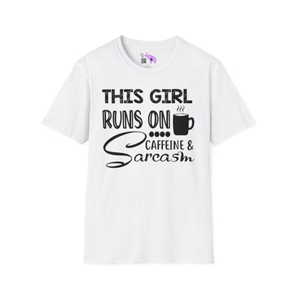 This Girl Runs On Coffee And Sarcasm T-shirt