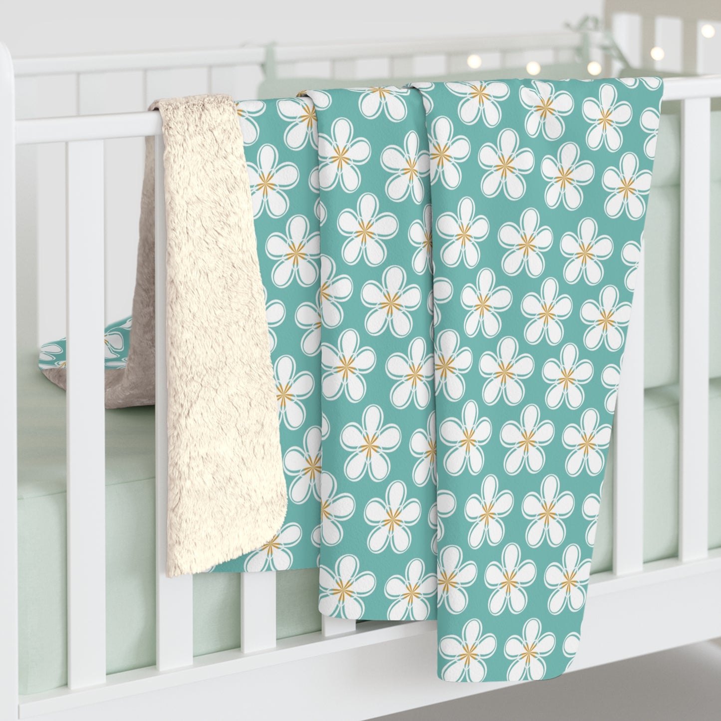 Tealberry Blooms Fleece Blanket