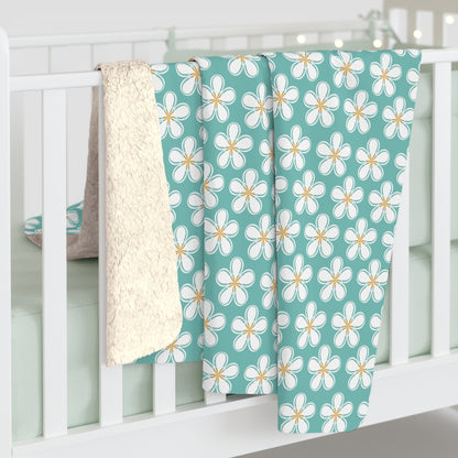 Tealberry Blooms Fleece Blanket