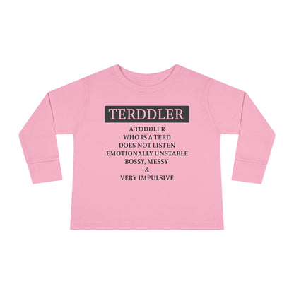 ""Terddler Definition Toddler Long Sleeve Tee