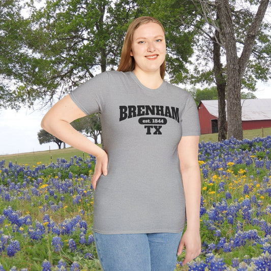 Brenham Tx Est. 1844 Adult T-shirt