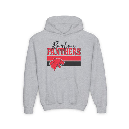 Burton Panthers w/Mascot & Stripes Youth Heavy Blend Hoodie