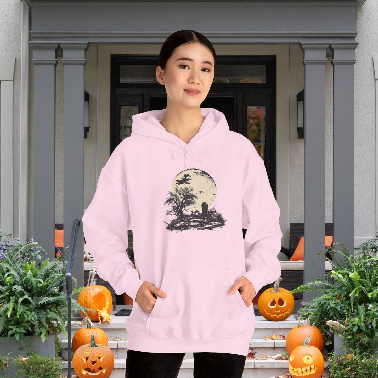Halloween Spooky Grave Heavy Blend™ Hooded Sweatshirt