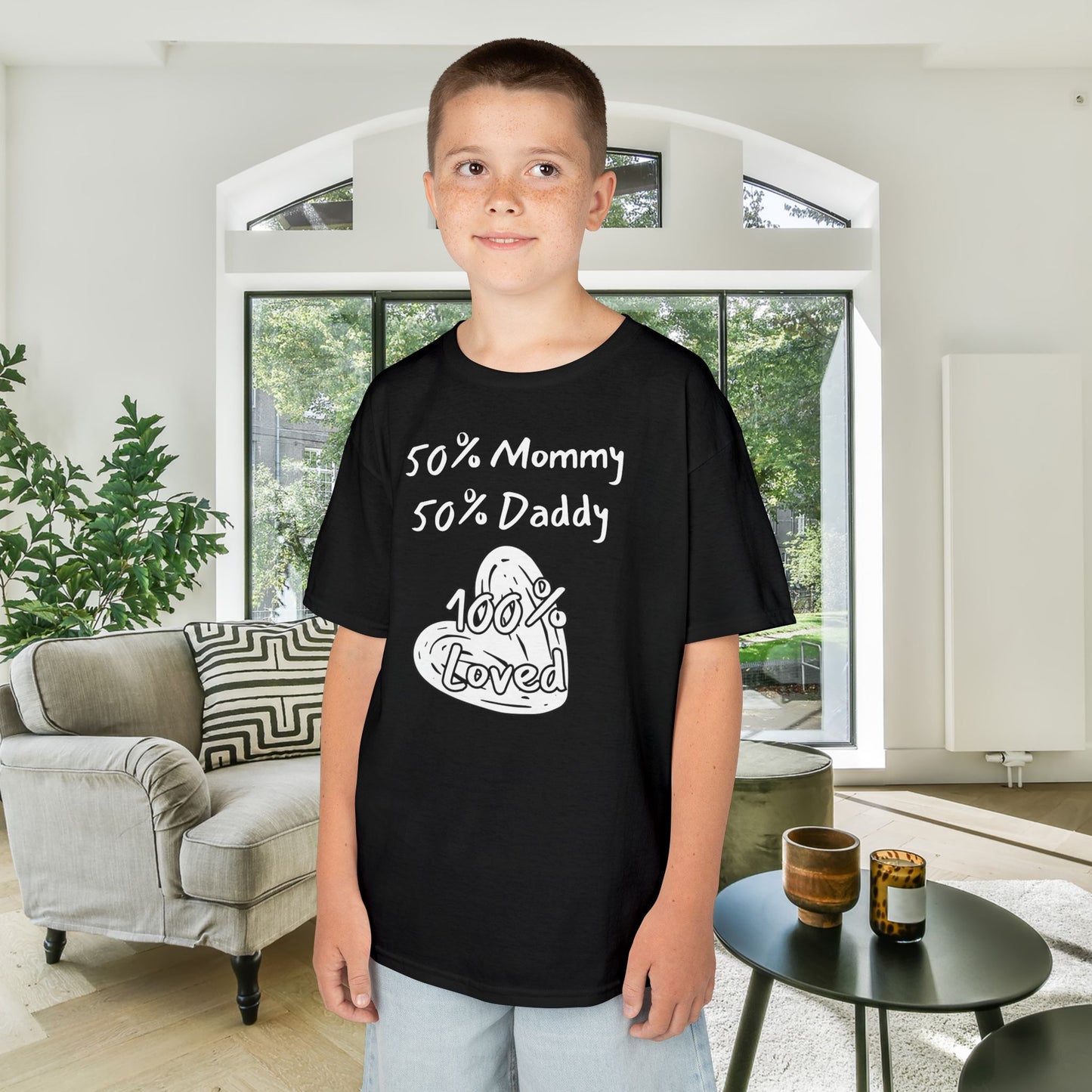 50% Mommy 50% Daddy 100% Loved Kids Heavy Cotton™ Tee