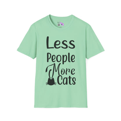 Less People More Cats Adult T-shirt