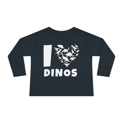 I Love Dinos (Dino Heart) Long Sleeve Tee