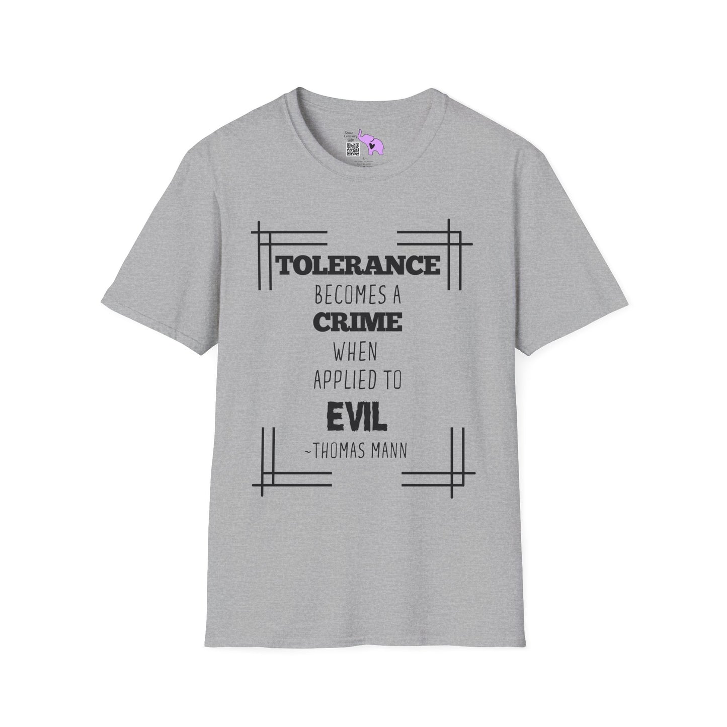 Tolerance Becomes A Crime When Applied to Evil Adult T-shirt