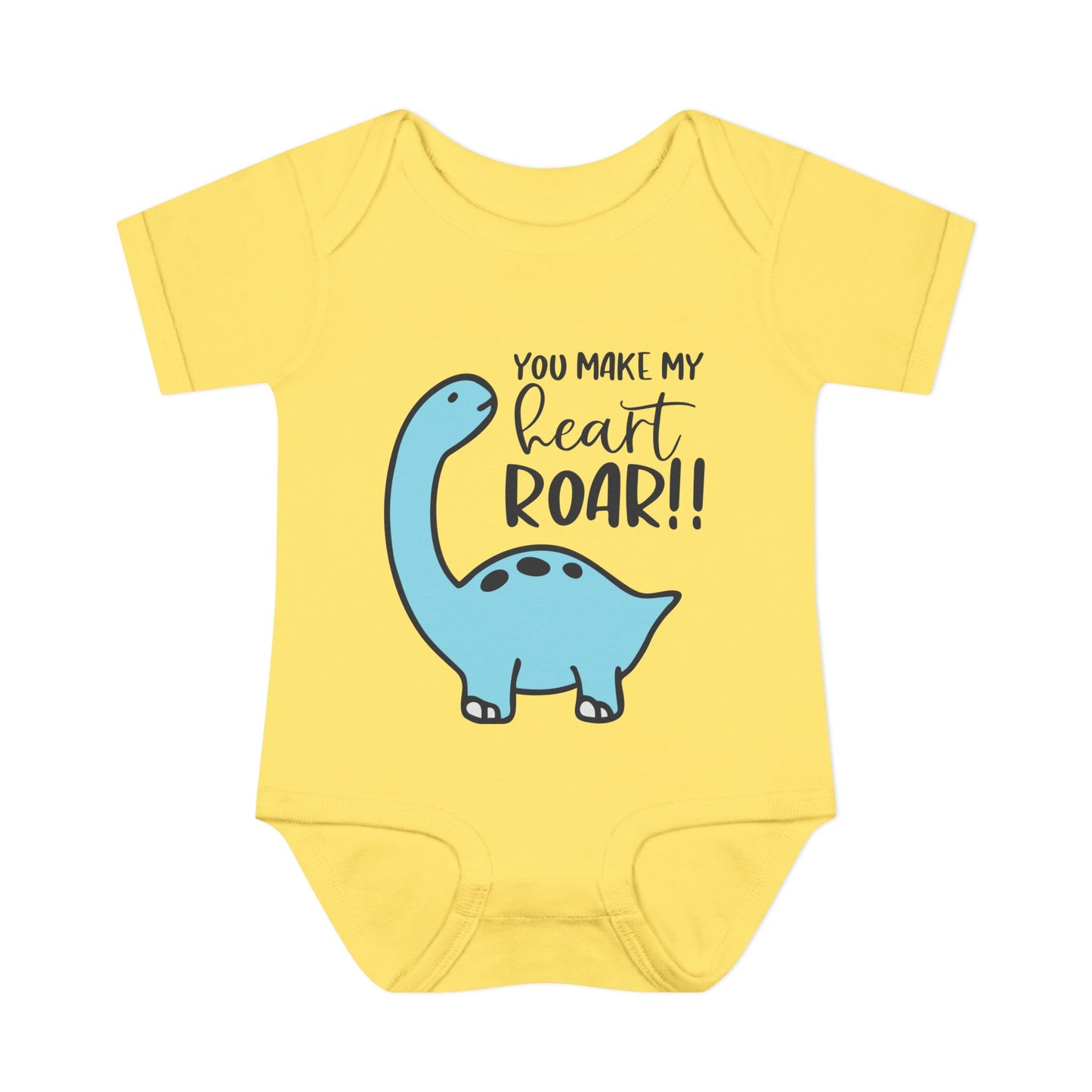 You Make My Heart Roar!! Baby Rib Bodysuit