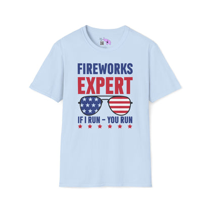Fireworks Expert If I Run You Run Adult T-shirt
