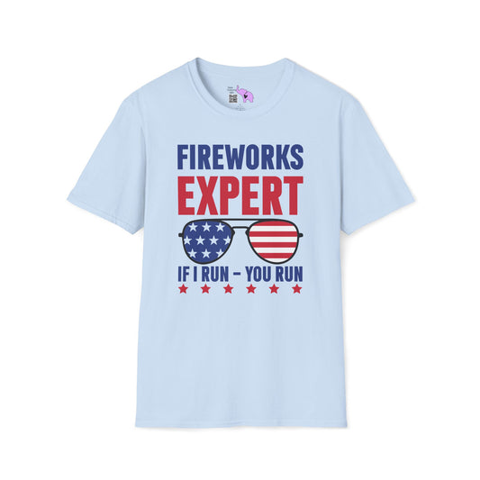Fireworks Expert If I Run You Run Adult T-shirt