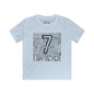 I Am Seven Typography Youth Softstyle Tee