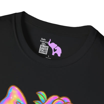 Neon Sugar Skull Adult T-shirt