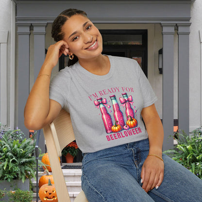 I'm Ready for Beerloween Pink Adult T-shirt