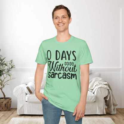 0 Days Without Sarcasm Adult T-shirt