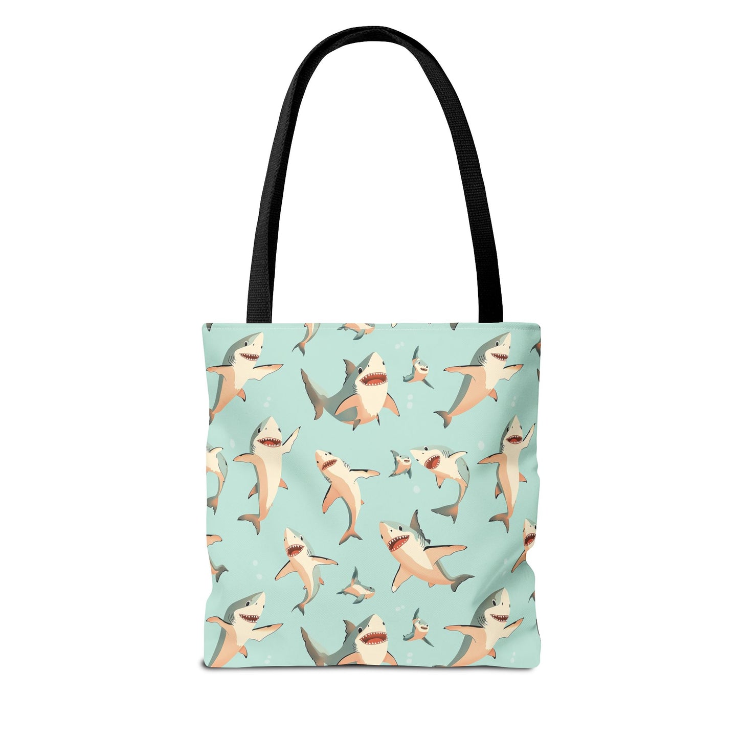 Aquamarine Sharks Canvas Tote Bag