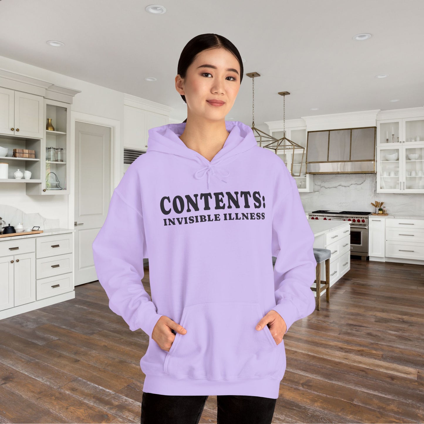 Contents: Invisible Illness Heavy Blend™ Hooded Sweatshirt