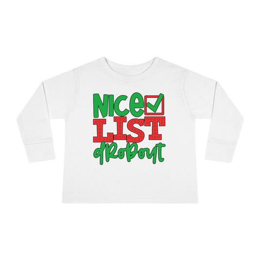 Nice List Dropout Toddler Long Sleeve Tee