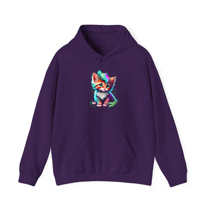 Cute Colorful Kitten 2 Heavy Blend™ Hooded Sweatshirt