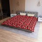 Inked Poinsettias Microfiber Duvet Cover