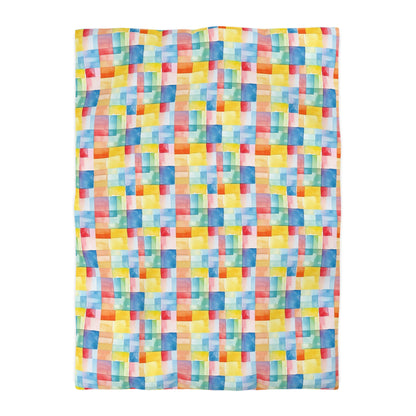 Mosaic Meadows Microfiber Duvet Cover