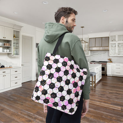 Pink Soccer Fever Canvas Tote Bag