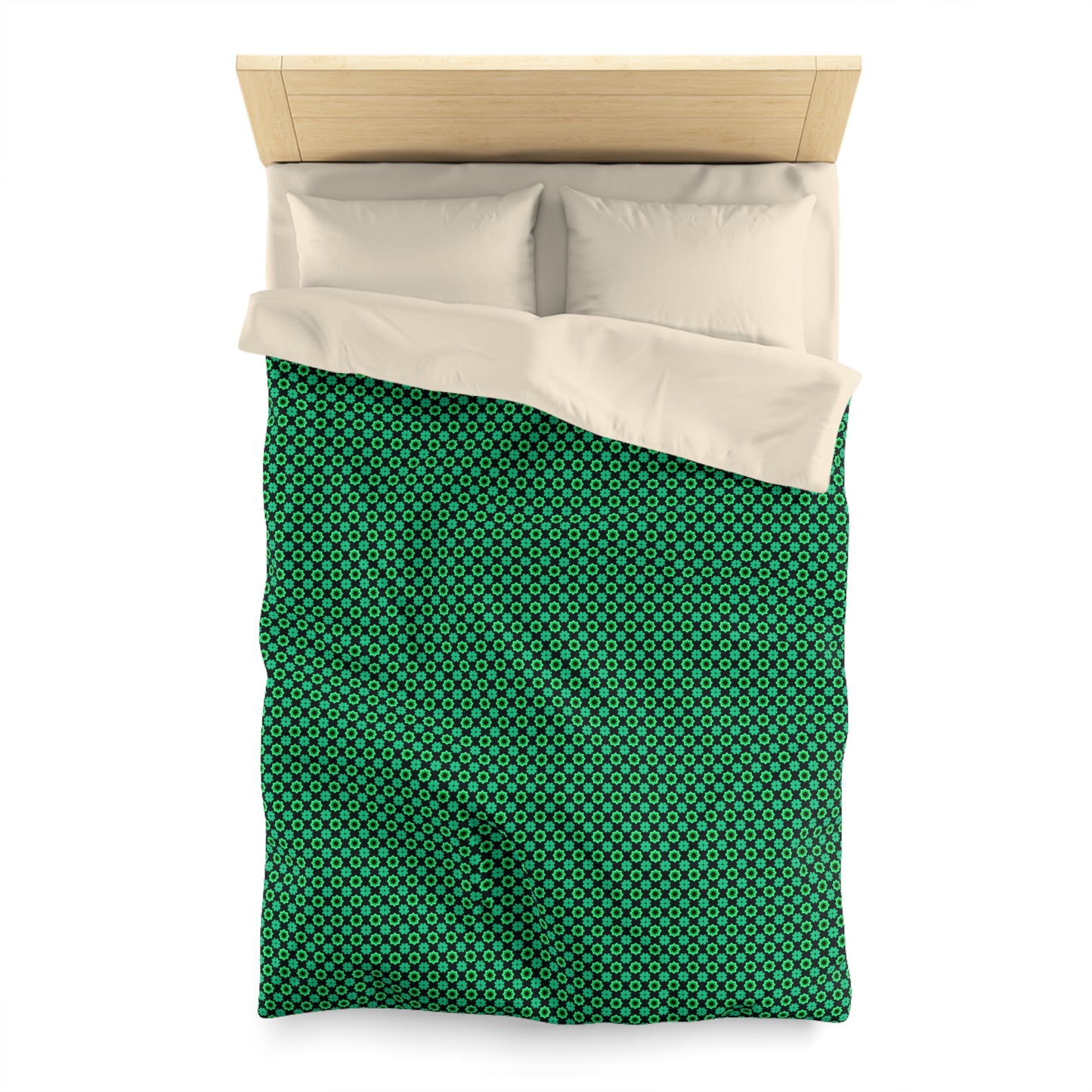 Clover Bloom Burst Microfiber Duvet Cover