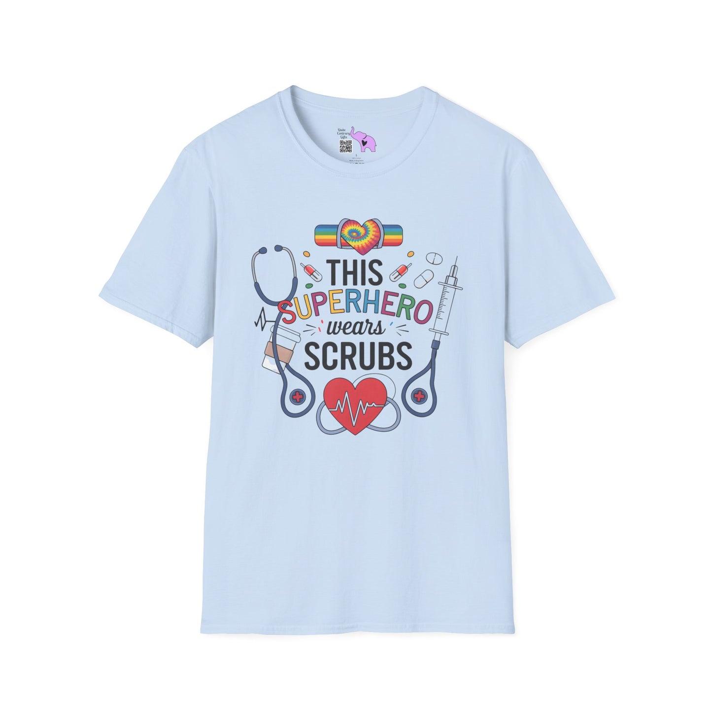 This Superhero Wears Scrubs Adult T-shirt