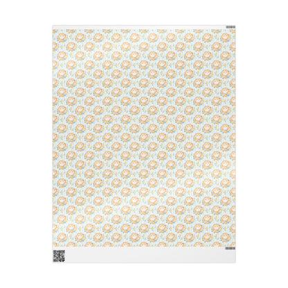 Lions in Bloom Wrapping Paper